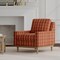 Red Stain Resistant Performance Pet Friendly Plaid Woven Pattern Upholstery Fabric by The Yard - SKU: Kevin Brick